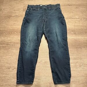 Levis Pants Womens 16 Blue Denim Totally Shaping Pull On Skinny 33x27 Lounge